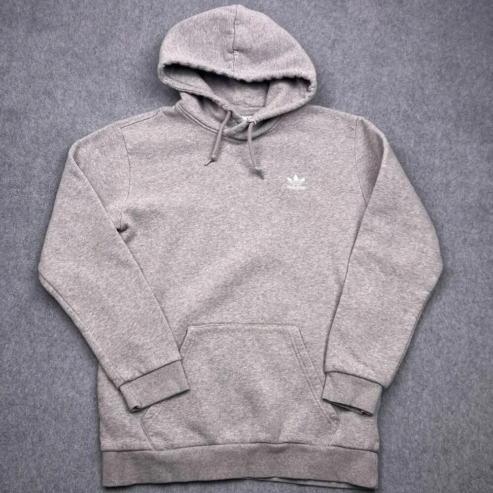 adidas originals gray hoodie trefoil primegreen mens medium